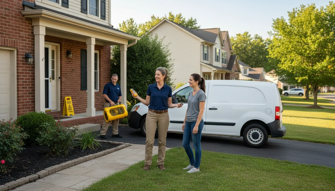 Residential water damage restoration in Clinton, IL
